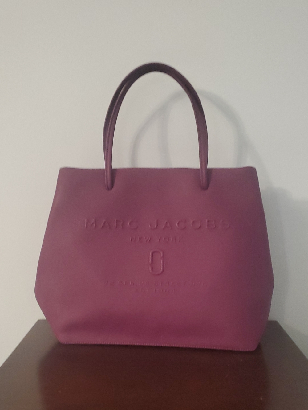 Marc Jacobs Plum Leather Tote Bag